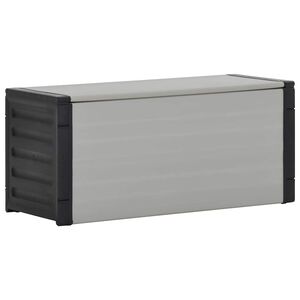 vidaXL Vrtna ko&scaron;ara za otpad siva 85 x 34 x 40 cm