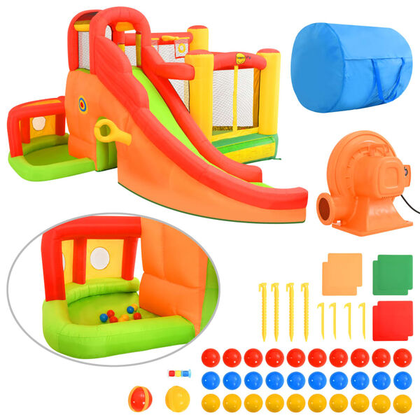 Happy Hop trampolin na napuhavanje s toboganom 450 x 380 x 230 cm PVC