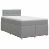 vidaXL Boxspring krevet s madracem Svjetlosiva 120 x 200 cm Tkanina
