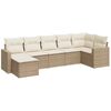 vidaXL 7-dijelni set vrtnih sofa od poliratana s jastucima bež