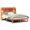 vidaXL Krevet s regalom za knjige bez madraca 135 x 190 cm od borovine
