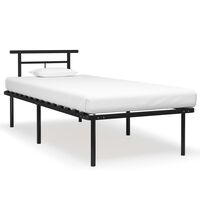 vidaXL Okvir za krevet crni metalni 90 x 200 cm