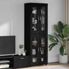 vidaXL Highboard FLORIN Crna 60 x 35 x 182 cm Konstruirano drvo