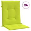 vidaXL Jastuci za vrtne stolice 6 kom svjetlozeleni 100x50x3cm tkanina
