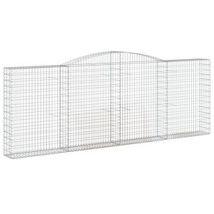 vidaXL Gabionska ko&scaron;ara s lukom 400x30x140/160 cm pocinčano željezo