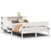 vidaXL Krevet s regalom z knjige bez madraca bijeli 135x190cm borovina