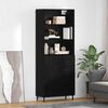 vidaXL Highboard s ladicama Crni hrast 69,5 x 34 x 180 cm