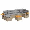 vidaXL 8-dijelni set vrtnih sofa od poliratana s jastucima bež