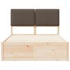 vidaXL Krevetni okvir s tapiciranim uzglavljem Sivo-smeđa 120 x 190 cm