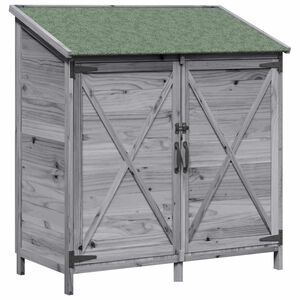 vidaXL Vrtna &Scaron;upa Siva 106 x 56 x 113,5 cm Konstruirano drvo