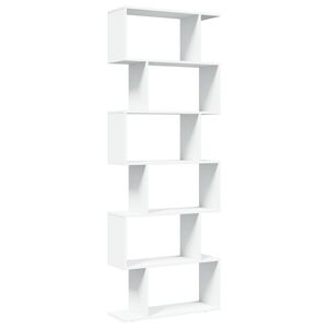 vidaXL Pregrada / regal za knjige 6 razina bijeli 70x24x193 cm drveni