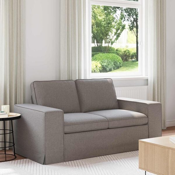 vidaXL Sofa 120cm Sivo-smeđa Metal
