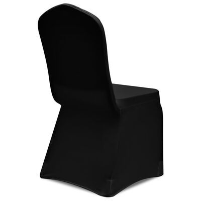 Rastezljiva presvlaka za stolicu, crna, 50 kom