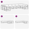 vidaXL Set vanjskih sofa s jastukom 10 pcs Prirodna i svijetlo siva