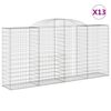 vidaXL Lučne gabionske ko&scaron;are 13kom 300x50x140/160cm pocinčano željezo