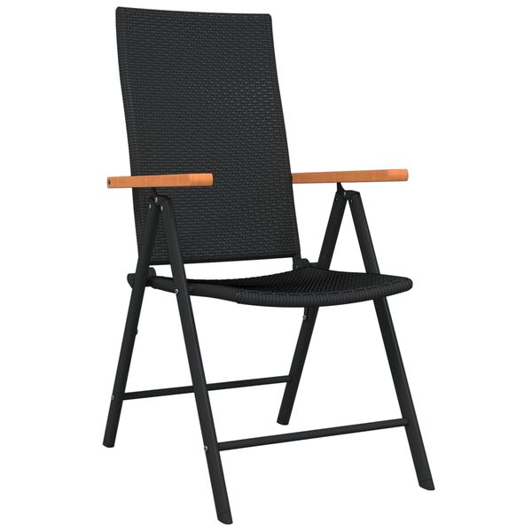 vidaXL 5-dijelni vrtni blagovaonski set crni