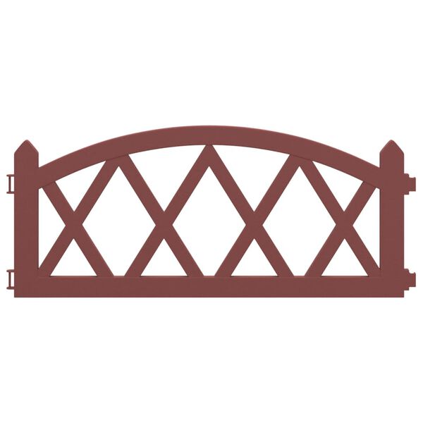 vidaXL Rubnjaci za travnjak 17 kom crveni 10 m PP