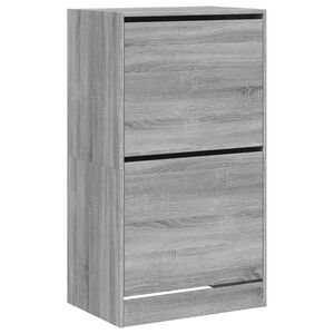 vidaXL Ormarić za cipele s 2 ladice siva boja hrasta 60x42x108 cm