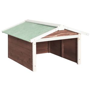 vidaXL Garaža za robotsku kosilicu 72x87x50 cm kava/bijela od jelovine
