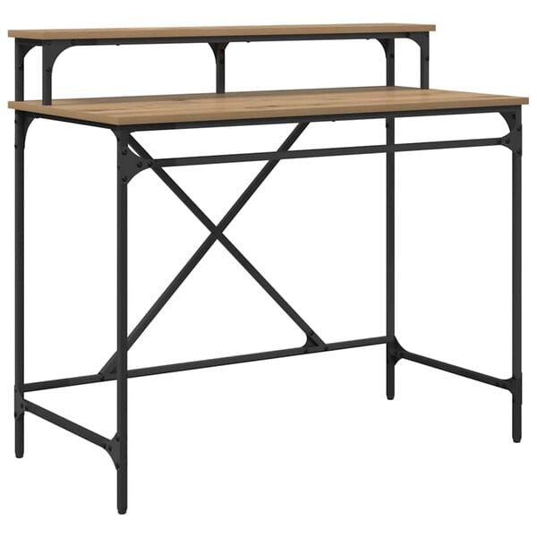 vidaXL Stol Umjetnički hrast 100 x 50 x 90 cm Konstruirano drvo