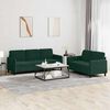 vidaXL 2-dijelni set sofa tamnozeleni bar&scaron;unasti