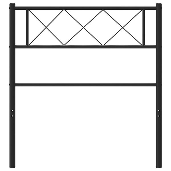 vidaXL Metalno uzglavlje crno 75 cm