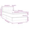 vidaXL Box Spring krevet s madracem crni 80x210 cm samt