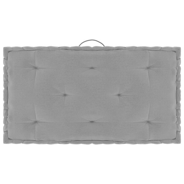 vidaXL Paletni podni jastuci 4 kom sivi pamučni