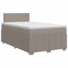 vidaXL Boxspring krevet s madracem Sivosmeđa 120 x 190 cm Tkanina