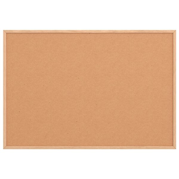 vidaXL Ploča od pluta s okvirom od masivnog borovog drva 80 x 55 cm