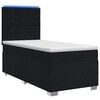 vidaXL Boxspring krevet s madracem Crna 100 x 200 cm Tkanina