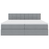 vidaXL Krevet s od storage Svijetlo siva 200 x 200 cm Lažna koža