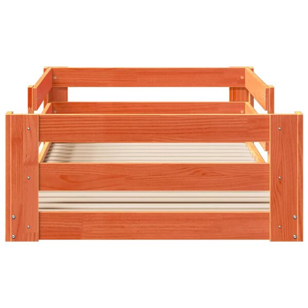 vidaXL Okvir kreveta bez madraca vo&scaron;tano smeđi 90 x 200 cm od borovine