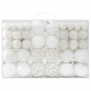 vidaXL Set od 100 božićnih kuglica bijeli
