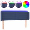 vidaXL LED uzglavlje plavo 147x16x78/88 cm od tkanine