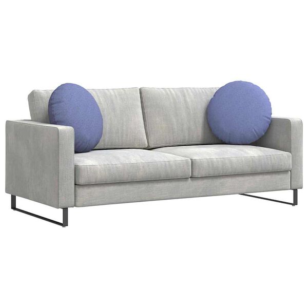 vidaXL Jastučići za sjedenje 2 pcs Traper plava Ø50 x 19 cm tkanina