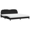 vidaXL Krevet Viana s madracem crni 200x200 cm od umjetne kože