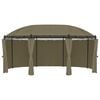 vidaXL Sjenica sa zastorima 520 x 349 x 255 cm smeđe-siva 180 g/m²