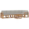 vidaXL Set vanjskih sofa 7 kom. Prirodna i svijetlo siva