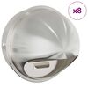 vidaXL Pokrov ventilacije 8 pcs Srebrno 200 mm Nehrđajući čelik