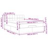 vidaXL Otomanski krevet s madracem tamnosivi 140x190cm od tkanine
