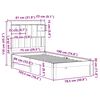 vidaXL Krevet s regalom za knjige bez madraca bijeli 75x190cm borovina