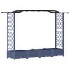 vidaXL Povi&scaron;eni krevet s mrežom i krovom Sivi 207 x 40 x 126 cm PP