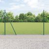 vidaXL Stup za ogradu Zelena 50 x 1,5 m (mreža 13 mm) Čelik i PVC