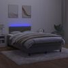 vidaXL Krevet box spring s madracem LED tamnosivi 120 x 200 cm bar&scaron;un