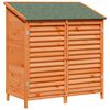 vidaXL Vrtna &Scaron;upa s krovom Smeđa 106 x 56 x 113,5 cm Čvrsto drvo jele