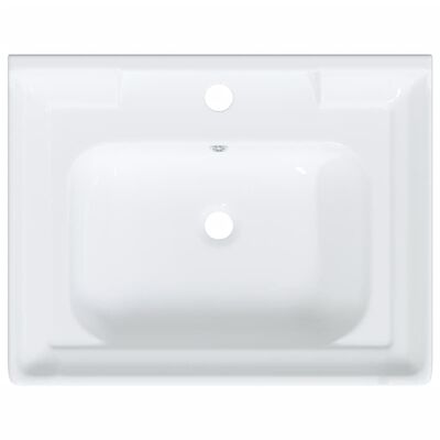vidaXL Kupaonski umivaonik bijeli 61 x 48 x 23 cm pravokutni keramički