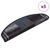 vidaXL Otirači za stepenice samoljepljivi 5 kom 65x21x4 cm crno-sivi