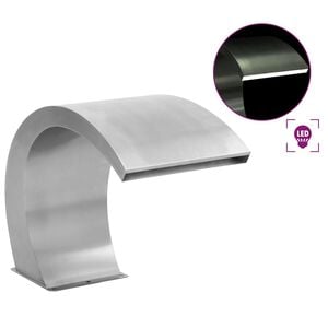vidaXL Fontana za bazen s LED svjetlima nehrđajući čelik 30x60x45 cm