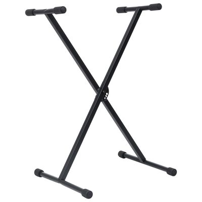 vidaXL Set stalka i stolca za klavijature crni